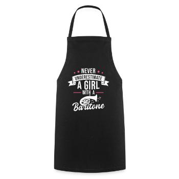 Baritone Horn Girl Orchestra Musician - Cooking Apron - black - Front - AI Model Male 185 dark (185cm)