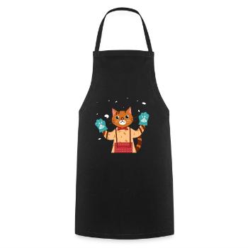 Bäckerei - Kochschürze - Schwarz - Vorne - AI Model Male 185 dark (185cm)
