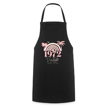 Sun Retro Anniversary Vintage 1972 50 Years - Cooking Apron - black - Front - AI Model Male 185 dark (185cm)
