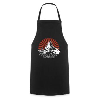 Matterhorn Zermatt Randonnée en montagne Souvenir - Tablier de cuisine - noir - Devant - AI Model Male 185 dark (185cm)