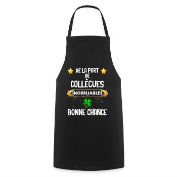Collègues inoubliables Départ Entreprise Collègue - Tablier de cuisine - noir - Devant - AI Model Male 185 dark (185cm)