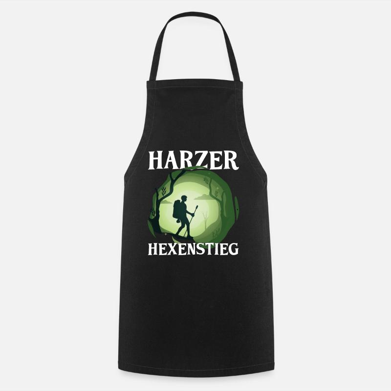 Harz Harzer Hexenstieg wandern Geschenk - Kochschürze - Schwarz