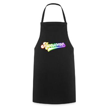 Awesome LGBTQ Pride | Show pride and diversity - Cooking Apron - black - Front - AI Model Male 185 dark (185cm)