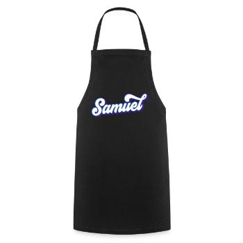 Samuel | Farben änderbar - Kochschürze - Schwarz - Vorne - AI Model Male 185 dark (185cm)