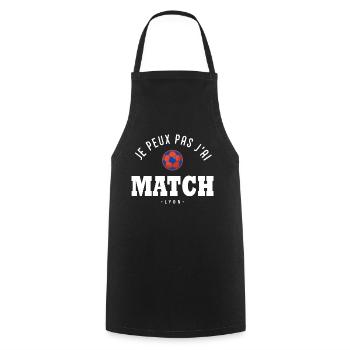 Je peux pas j ai Match football Lyon - Tablier de cuisine - noir - Devant - AI Model Male 185 dark (185cm)