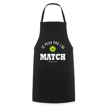 Je peux pas j ai Match football Nantes - Tablier de cuisine - noir - Devant - AI Model Male 185 dark (185cm)