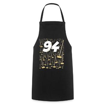 Birthday 94 Brooms Funny Gift - Cooking Apron - black - Front - AI Model Male 185 dark (185cm)