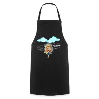 Maman, de quoi sont faits les nuages ? - Tablier de cuisine - noir - Devant - AI Model Male 185 dark (185cm)