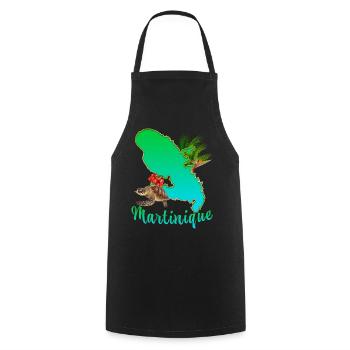 Martinique Paradise island of Trpoques - Cooking Apron - black - Front - AI Model Male 185 dark (185cm)