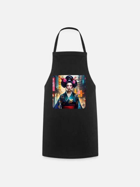 Modern Geisha - Cooking Apron - black