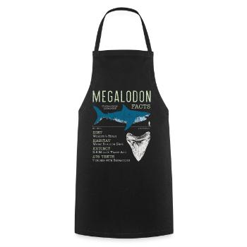 Megalodon Facts - Cooking Apron - black - Front - AI Model Male 185 dark (185cm)