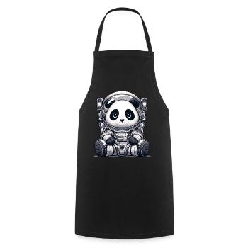 Cute Panda Astronaut - Kochschürze - Schwarz - Vorne - AI Model Male 185 dark (185cm)