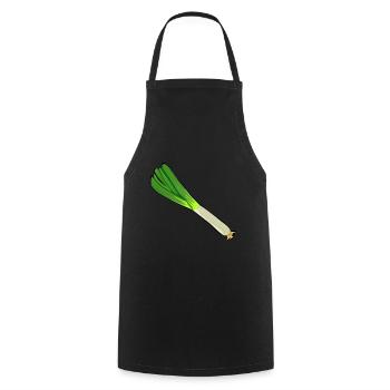 Broad-leaved leek leek leek onion vegetable garden - Cooking Apron - black - Front - AI Model Male 185 dark (185cm)