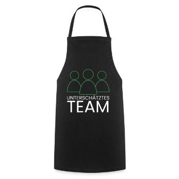 unterschätztes Team - Kochschürze - Schwarz - Vorne - AI Model Male 185 dark (185cm)