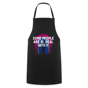 Certaines personnes sont bi s’en occupent Bisexuel LGBTQ Bi - Tablier de cuisine - noir - Devant - AI Model Male 185 dark (185cm)