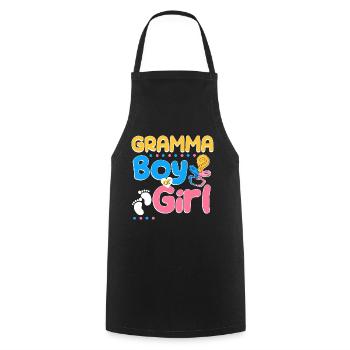Rose ou bleu Gramma t’aime le meilleur grand-mère de tous les temps - Tablier de cuisine - noir - Devant - AI Model Male 185 dark (185cm)