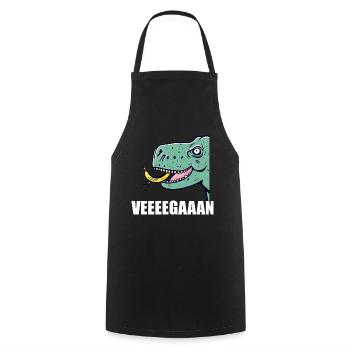 Vegan - Kochschürze - Schwarz - Vorne - AI Model Male 185 dark (185cm)