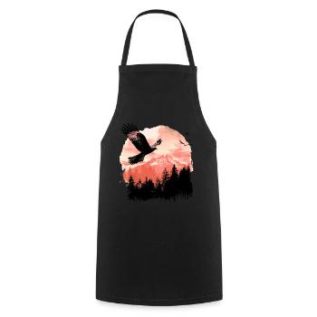 Milan royal oiseau oiseau de proie - Tablier de cuisine - noir - Devant - AI Model Male 185 dark (185cm)