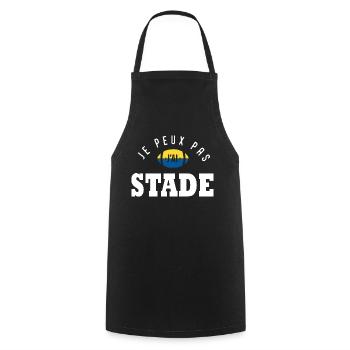 Rugby J peux pas j ai stade humour rugby clermont - Tablier de cuisine - noir - Devant - AI Model Male 185 dark (185cm)