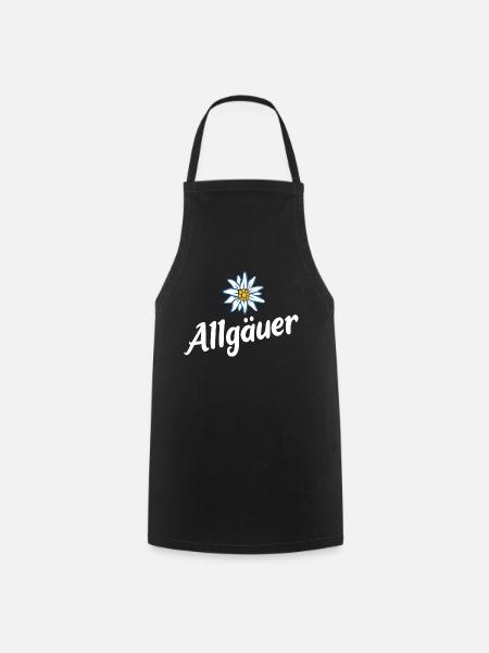 Allgäuer - Alpen Edelweiß aus dem Allgäu - Kochschürze - Schwarz