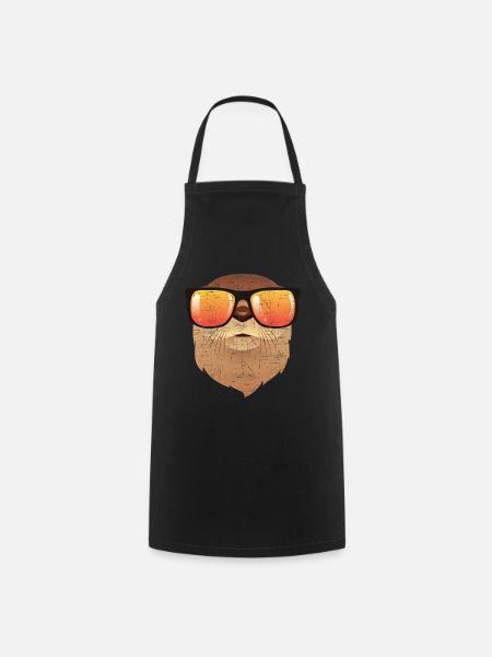 Otter With Sunglasses Illustration - Kochschürze - Schwarz