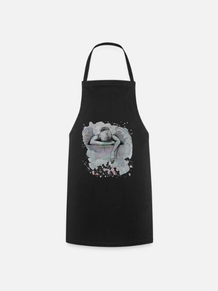 Mourning Angel/Sorrow - Cooking Apron - black