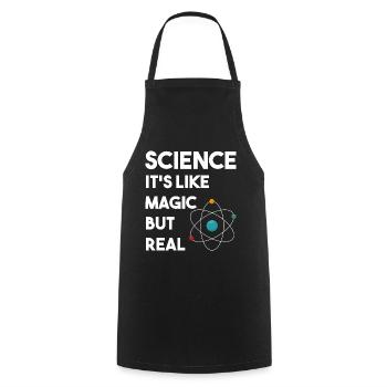 Science Drôle de sort physicien chimiste cadeau - Tablier de cuisine - noir - Devant - AI Model Male 185 dark (185cm)