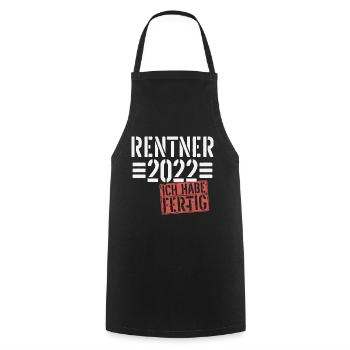 Ruhestand 2022 Rentner Spruch Geschenk - Kochschürze - Schwarz - Vorne - AI Model Male 185 dark (185cm)