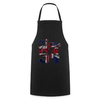 72E ANNIVERSAIRE UK MILLÉSIME 1954 - Tablier de cuisine - noir - Devant - AI Model Male 185 dark (185cm)