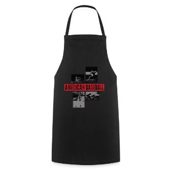 Cadeau de l’équipe américaine de baseball pour hommes garçons filles - Tablier de cuisine - noir - Devant - AI Model Male 185 dark (185cm)