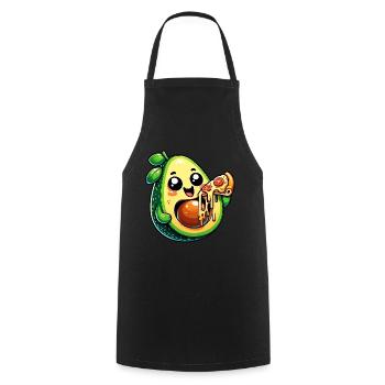Avocado Pizza Käseliebhaber - Kochschürze - Schwarz - Vorne - AI Model Male 185 dark (185cm)