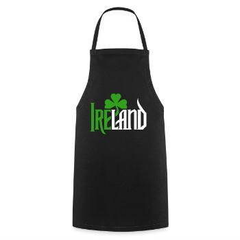 Irlande - Bonne Saint-Patrick - Shamrock - Tablier de cuisine - noir - Devant - AI Model Male 185 dark (185cm)
