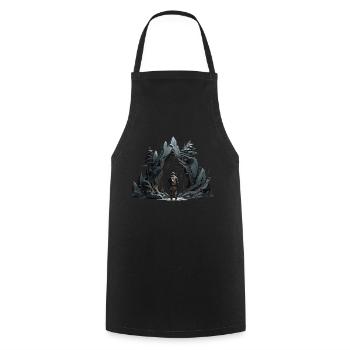 HIKERS OUTDOOR HIKING - Cooking Apron - black - Front - AI Model Male 185 dark (185cm)