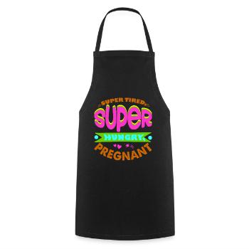 Mère Enceinte Bébé Nourrisson T-shirt Maman - Tablier de cuisine - noir - Devant - AI Model Male 185 dark (185cm)