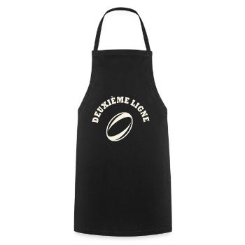 rugby position deuxième ligne - Tablier de cuisine - noir - Devant - AI Model Male 185 dark (185cm)