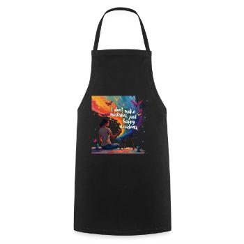 Oil Painting In Nature For Painters And Artists - Cooking Apron - black - Front - AI Model Male 185 dark (185cm)