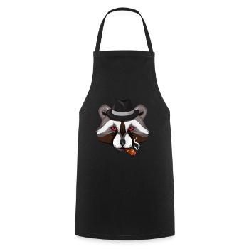 Mafia Waschbär - Kochschürze - Schwarz - Vorne - AI Model Male 185 dark (185cm)