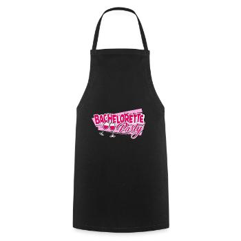 Junggesellenabschied Bachelorette Party - Kochschürze - Schwarz - Vorne - AI Model Male 185 dark (185cm)
