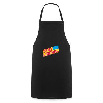 Restez libéral - FDP JuLis Jeune Liberté Libérale - Tablier de cuisine - noir - Devant - AI Model Male 185 dark (185cm)