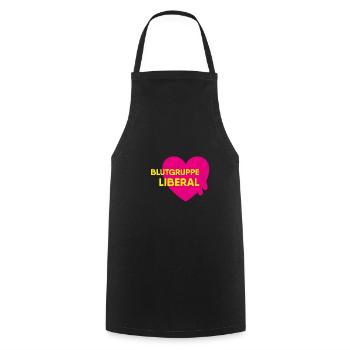 Blutgruppe Liberal - FDP JuLis Junge Liberale - Kochschürze - Schwarz - Vorne - AI Model Male 185 dark (185cm)