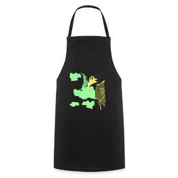 NEVER MORE - Cooking Apron - black - Front - AI Model Male 185 dark (185cm)