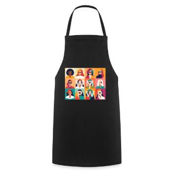 WMN PWR - Nous sommes une famille - Tablier de cuisine - noir - Devant - AI Model Male 185 dark (185cm)