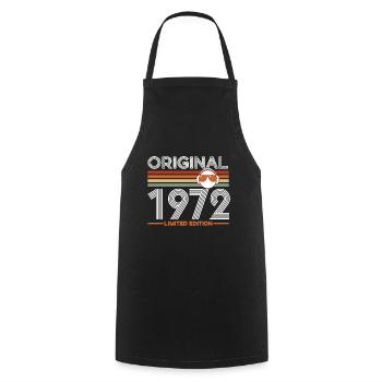 1972 - Cooking Apron - black - Front - AI Model Male 185 dark (185cm)