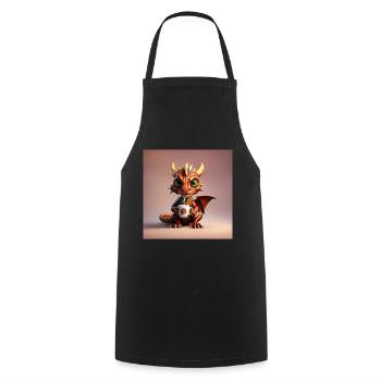 Baby Coffee Dragon - Cooking Apron - black - Front - AI Model Male 185 dark (185cm)
