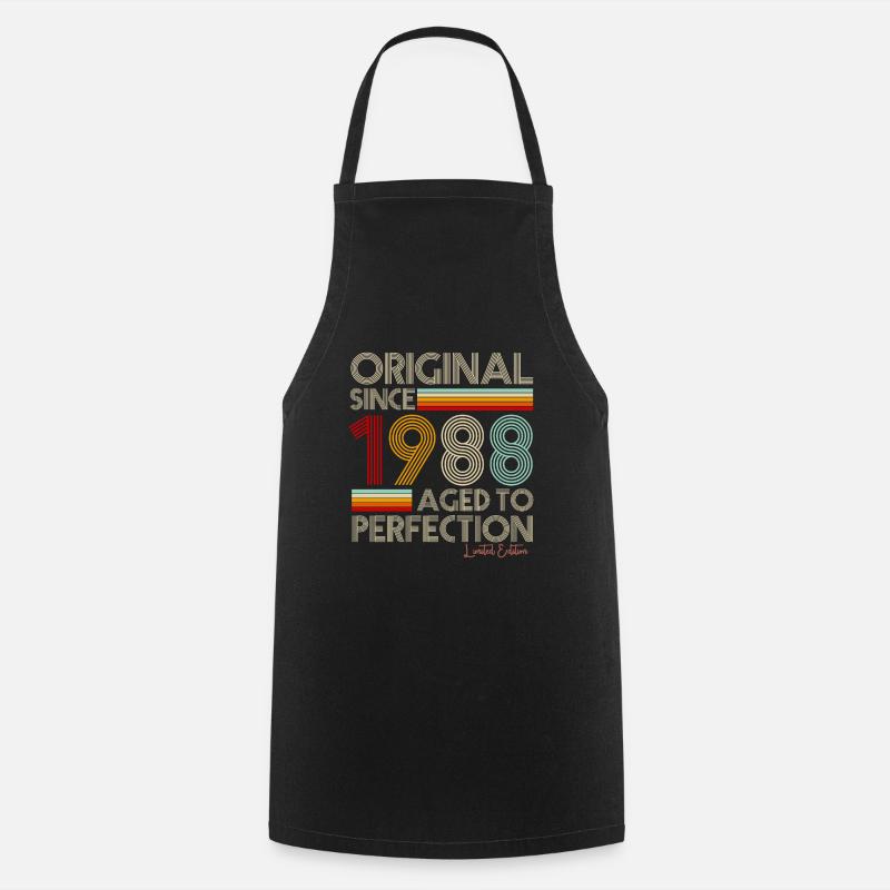 1988 - Tablier de cuisine - noir