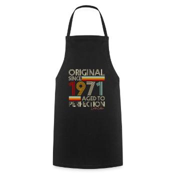 1971 - Tablier de cuisine - noir - Devant - AI Model Male 185 dark (185cm)