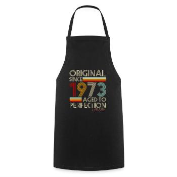 1973 - Cooking Apron - black - Front - AI Model Male 185 dark (185cm)