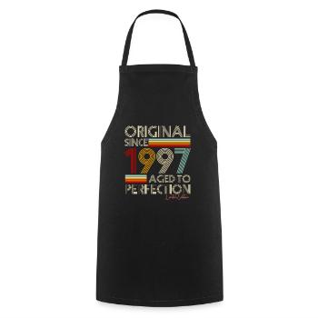 1997 - Cooking Apron - black - Front - AI Model Male 185 dark (185cm)