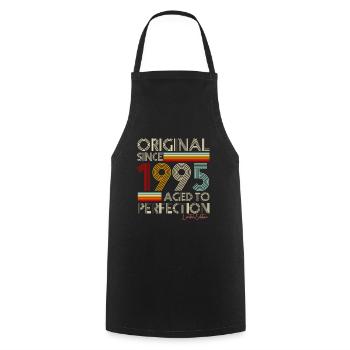 1995 - Cooking Apron - black - Front - AI Model Male 185 dark (185cm)