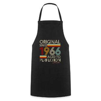 1966 - Cooking Apron - black - Front - AI Model Male 185 dark (185cm)